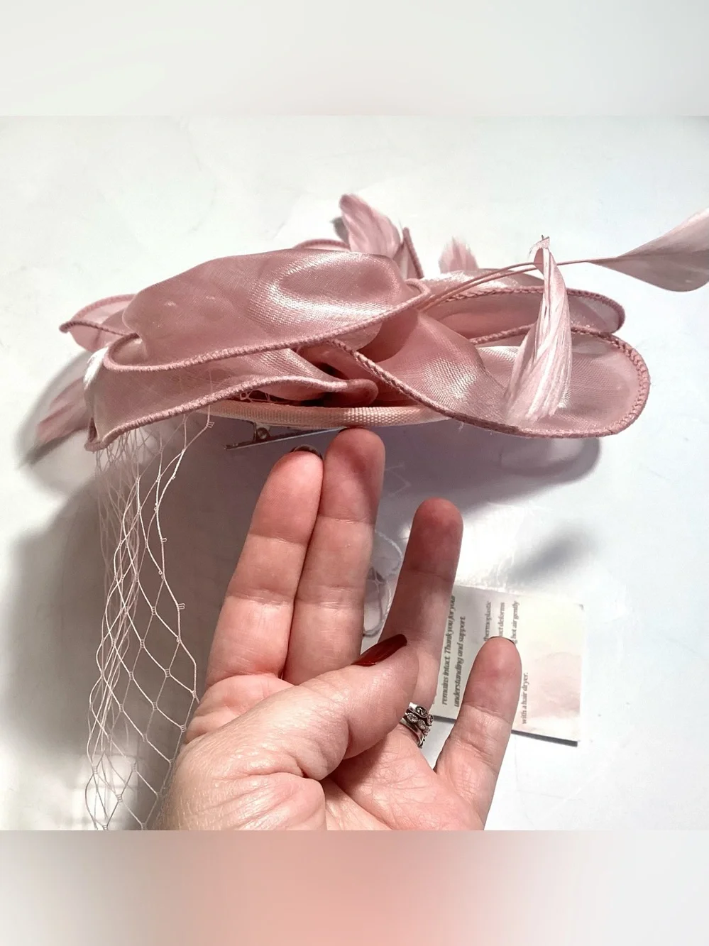 Pink Fascinator Tea Party Derby Hat for Women OS